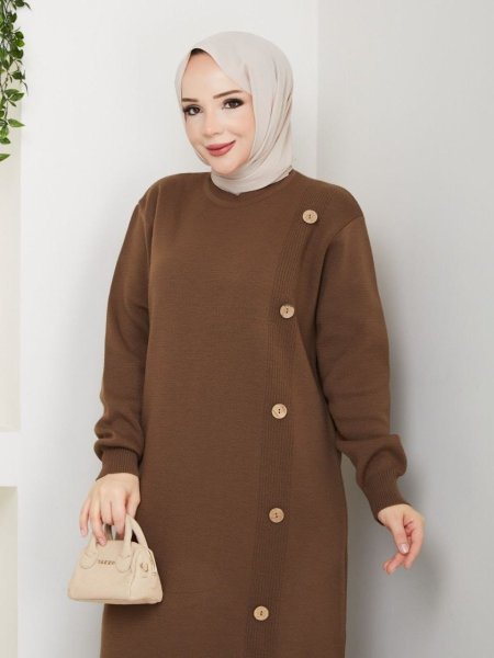 طقم صوف ازرار طويل